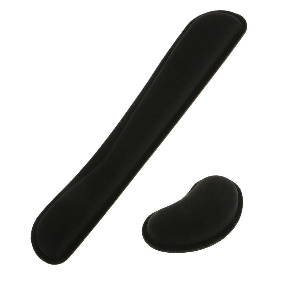 Keyboard Wrist Support & Mouse Mat Set Memory Foam for Home Office Laptop