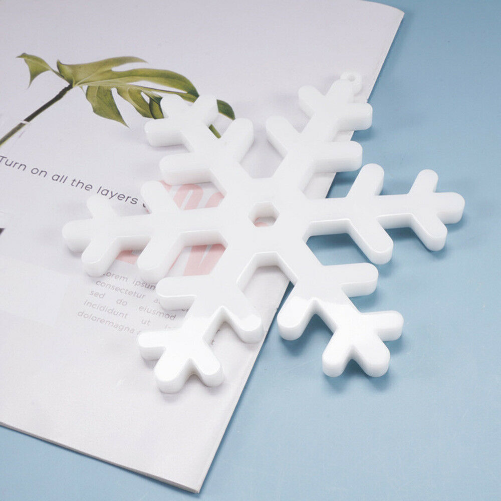 Snowflake Pendant Silicone Mould Christmas Hanging Ornaments DIY Epoxy Casting