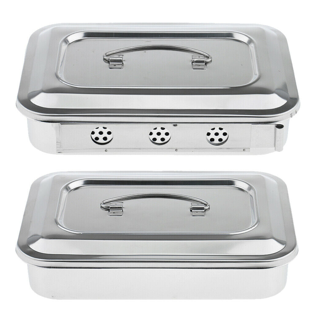 New Medication Sterilizer Box Stainless Steel Dish Disinfection Instrument Tray