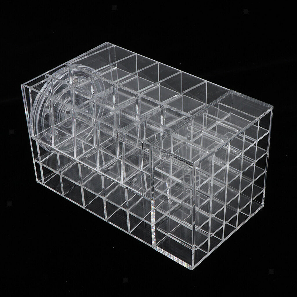 Acrylic Rotating Lipstick Organizer Holder Spinning Lipgloss Tower Stand 65