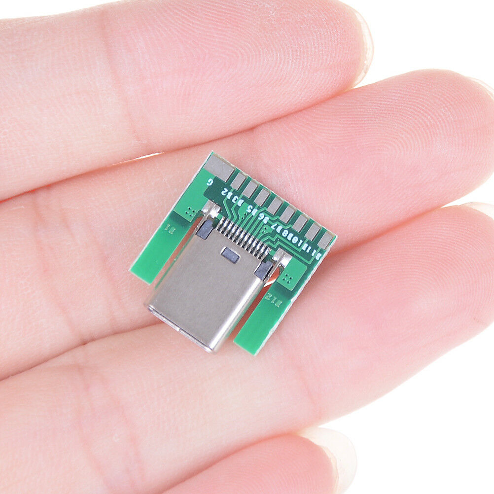 DIY 24pin usb 3.1 type c female plug socket connector smt type with pc board XC