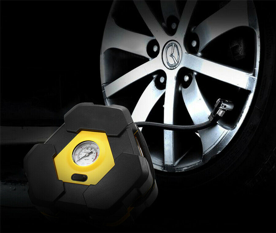 Electric Tire Compressor Inflator Air Pump Portable For Car Motor Cigarette Plug