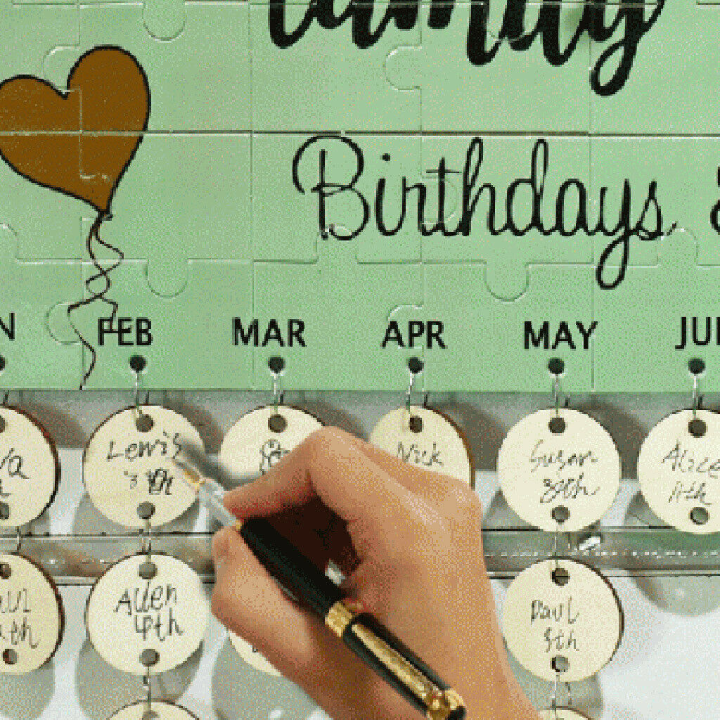 Special Date Reminder Wooden Plaque FAMILY FRIEND Calendar Sign