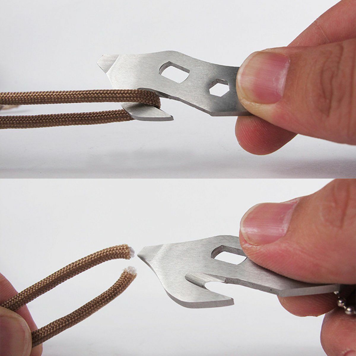 Bottle Opener Keychain Gadget Multi-function Outdoor Pocket Tool Pry Bar Keyring