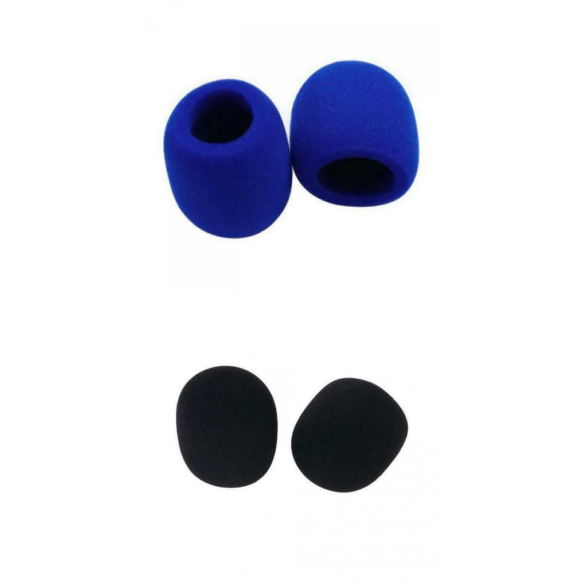 Black + Blue Microphone Audio Mic Windscreen Wind Shield Sponge Foam Cover Decor
