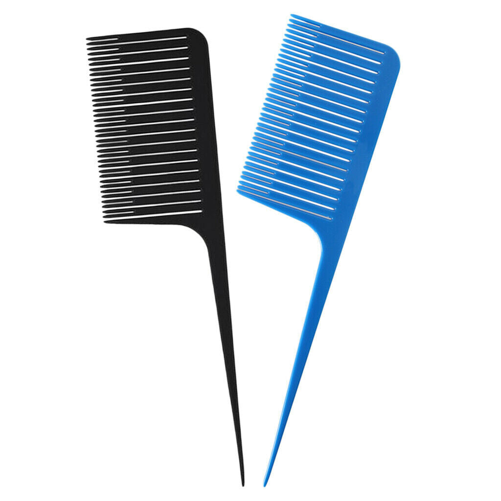 2x ABS Weaving Highlighting Foiling Hair Combs Highlight Hair Coloring Combo
