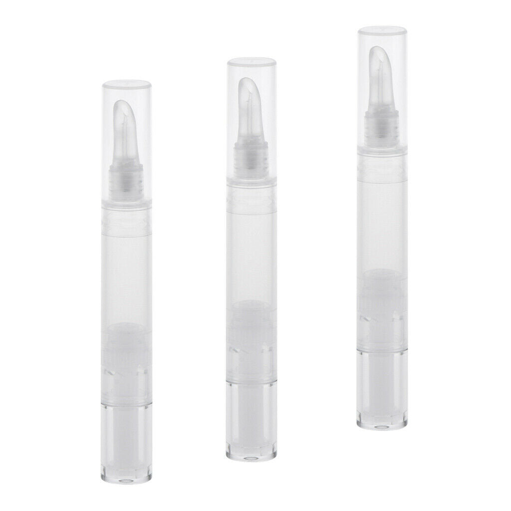 3Pcs 5ML Empty  Pen Silicone Applicator Lip Gloss Cosmetic Container