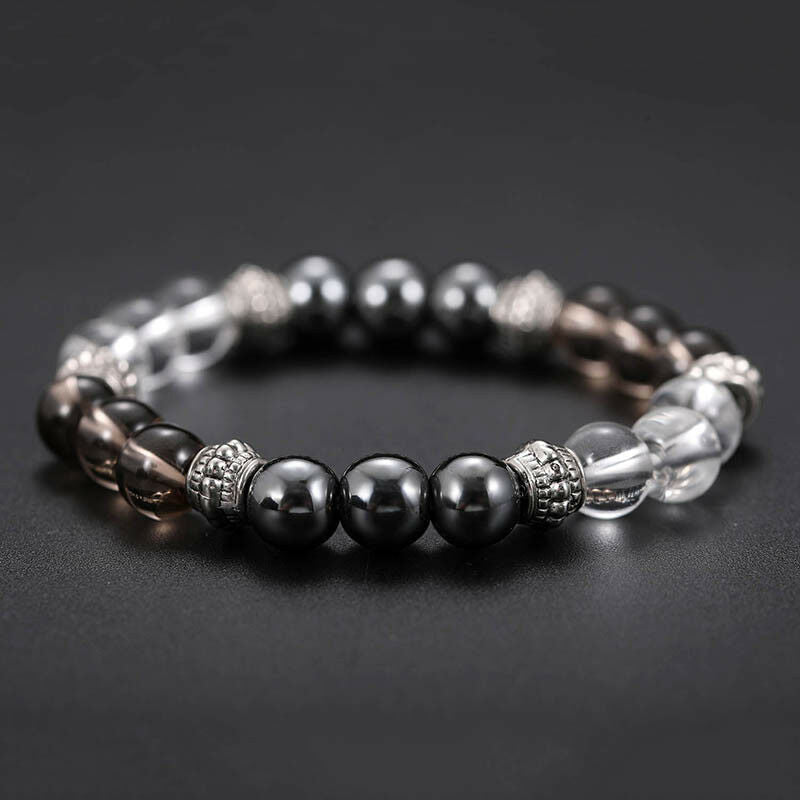 color mixing 8cm excellent jewelry black matte agate energy stone bracelet.l8