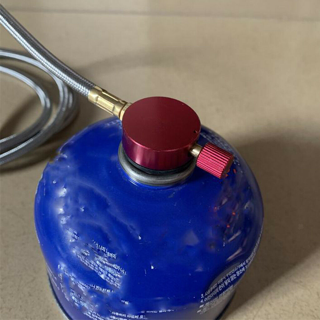 Camping Gas Stove Adapter Hose LPG Flat Tank Connector for Travel BBQ Lawn