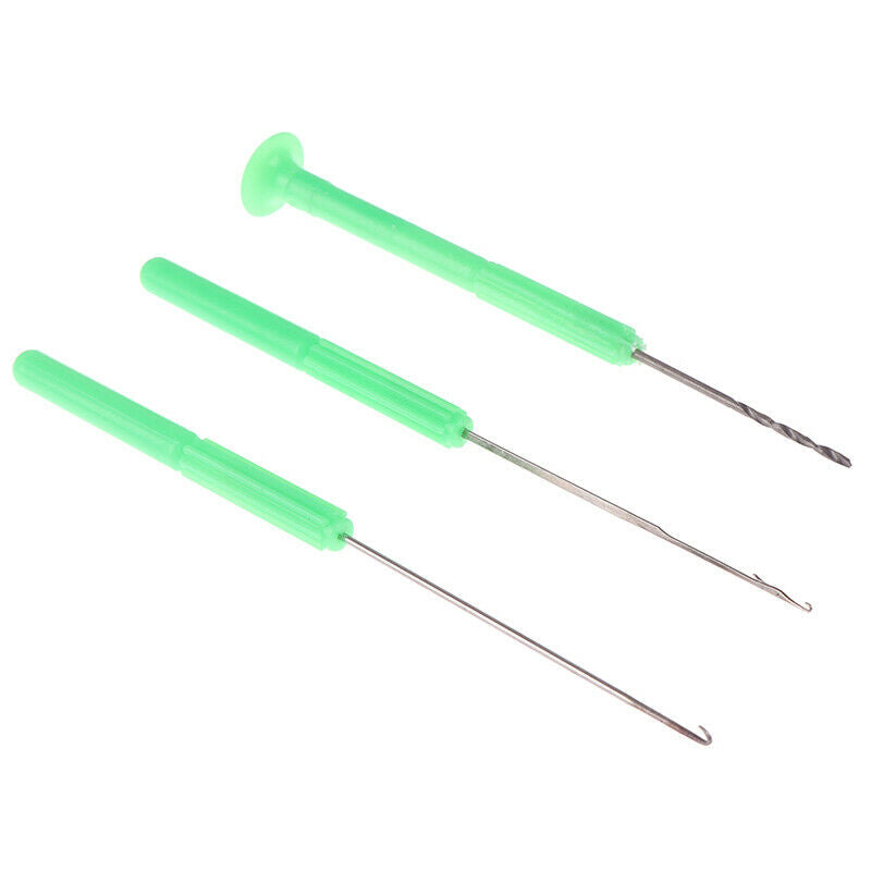 3Pcs/lot Fishing Rigs Needle Kit Bait Needle Set Hook Drill Boilie Stringer BDA