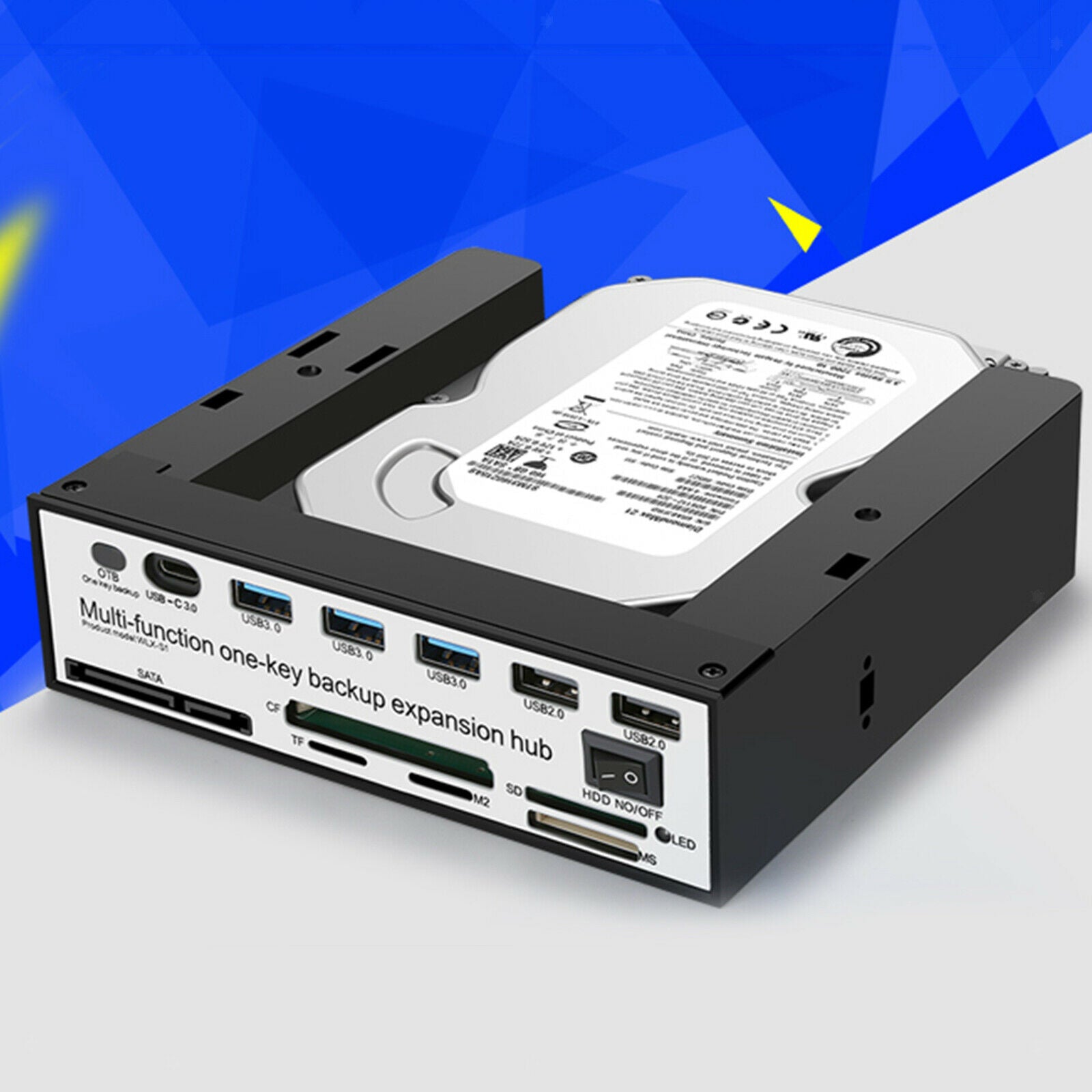5-in-1 Hard Drive Enclosure Storage Case for 2.5 or 3.5 inch HDD Computer