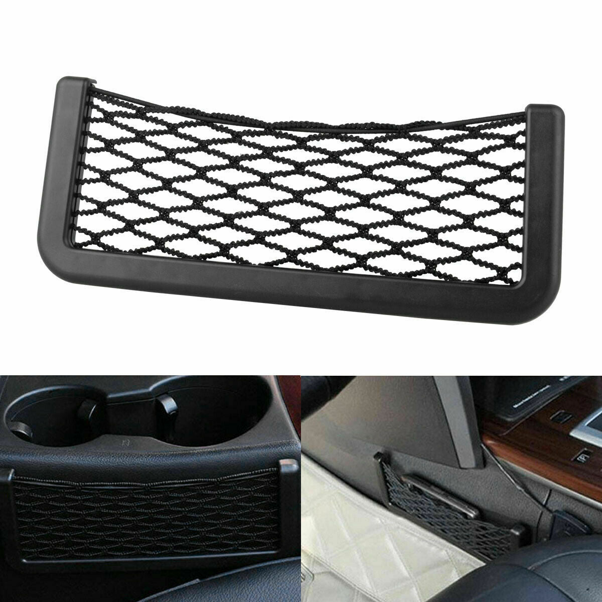 Car Net Bag Elastic Side Door Storage Pocket Phone Holder Organizer Big Size