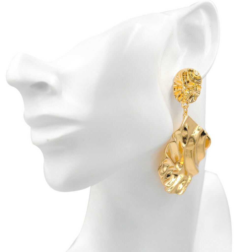 Chic Fashion Women Golden Geometric Dangle Earrings Ear Studs Statement