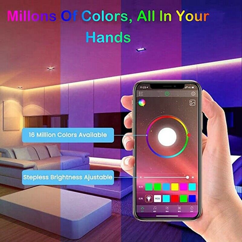 LED Lights for Bedroom Strip Lights 5050 Flexible Strip Lights Built-in Mic ,SR9