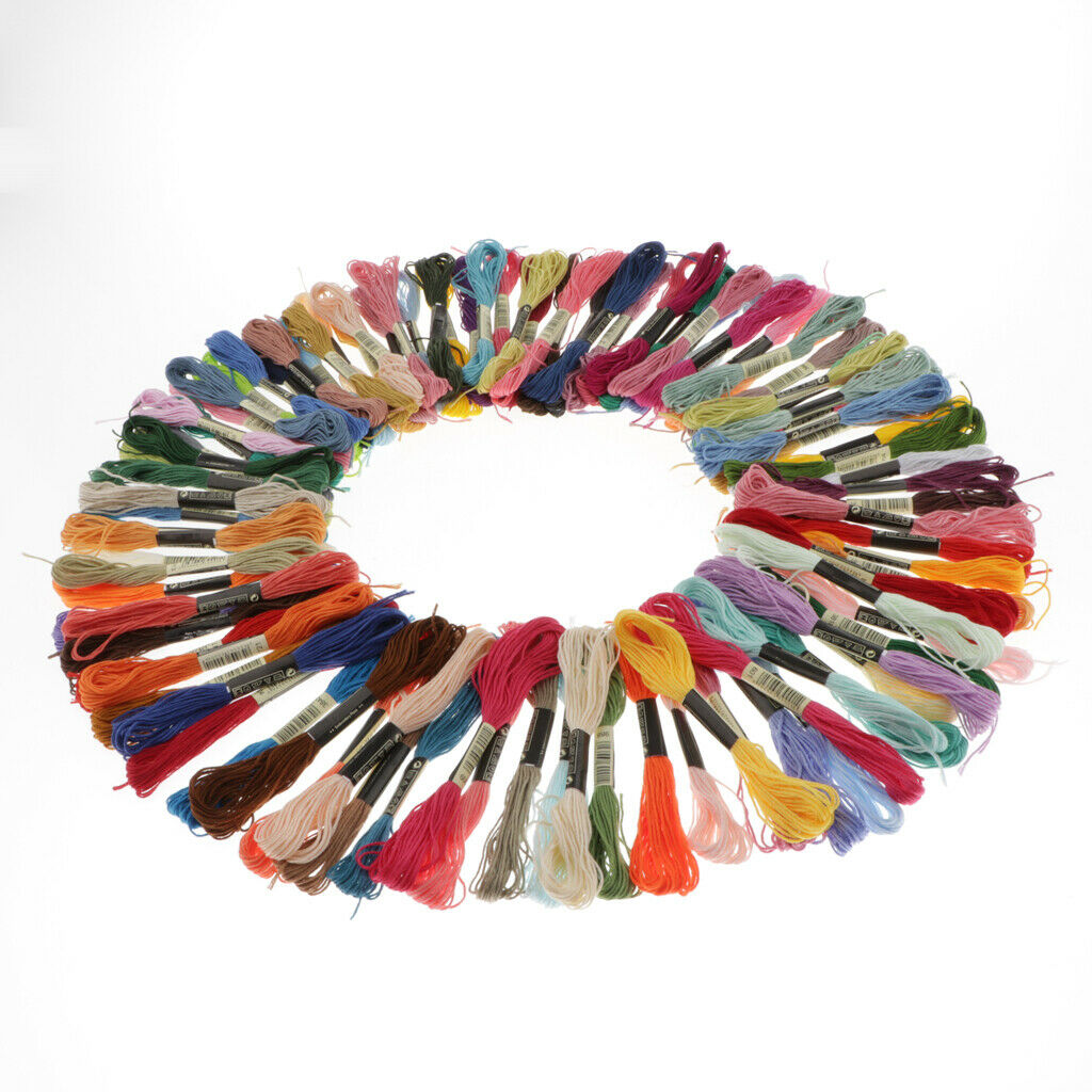 100pcs Embroider Skein Floss for DIY Friendship Bracelets String Needlework