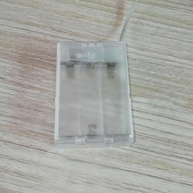 1Pc Clear 3-sections AA Battery Box with Lid Storage Holder Case Accessories