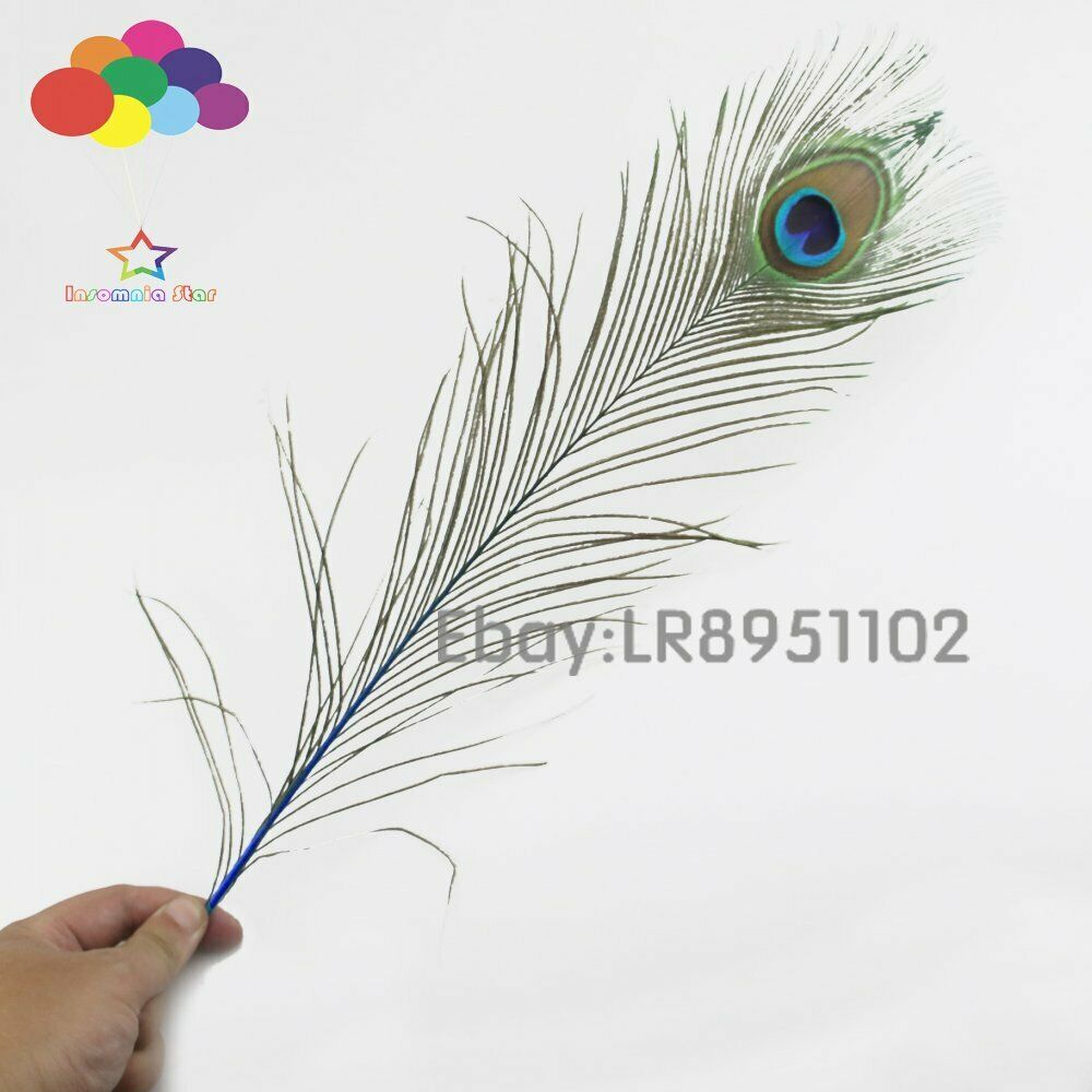 100 pcs 40-45 CM peacock feather sapphire plumage performing plume decoration