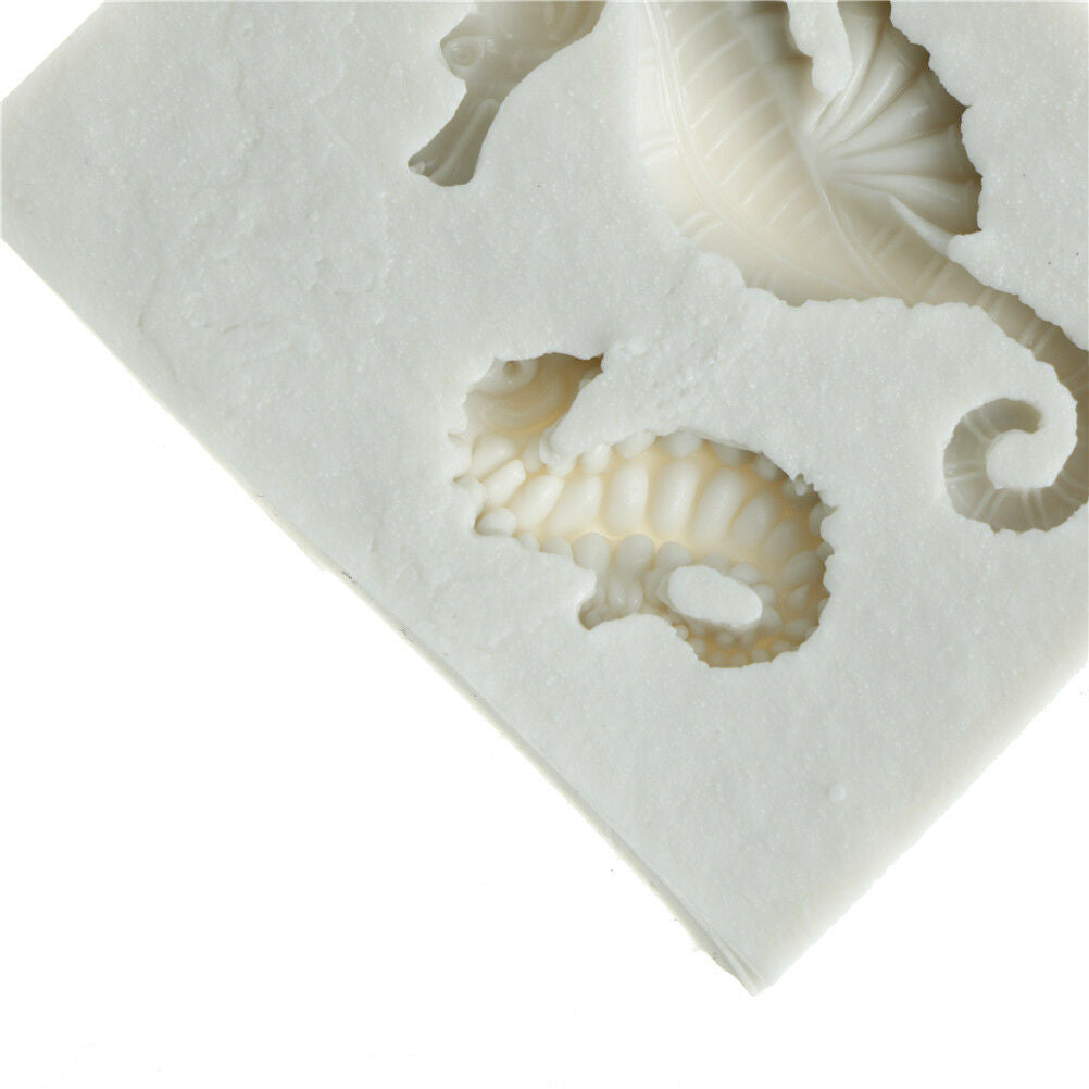sugarcraft sea horse silicone mold fondant mold cake decor tool chocolate .l8