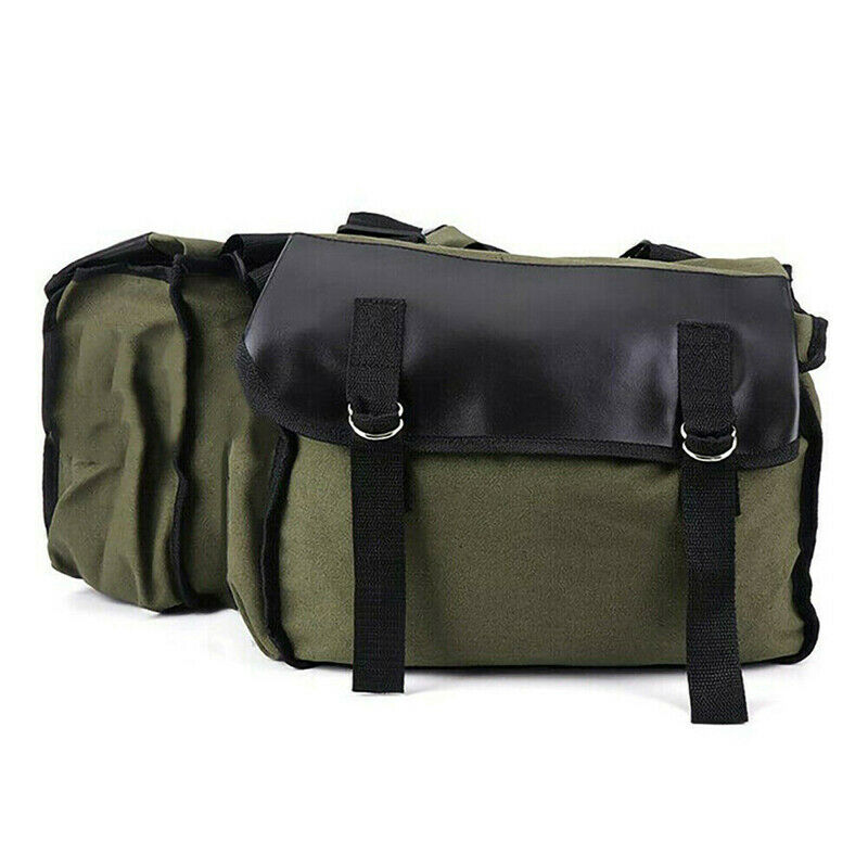 Motorcycle Touring Saddle Bag Touring Saddle Canvas Waterproof Panniers Lugga Pb