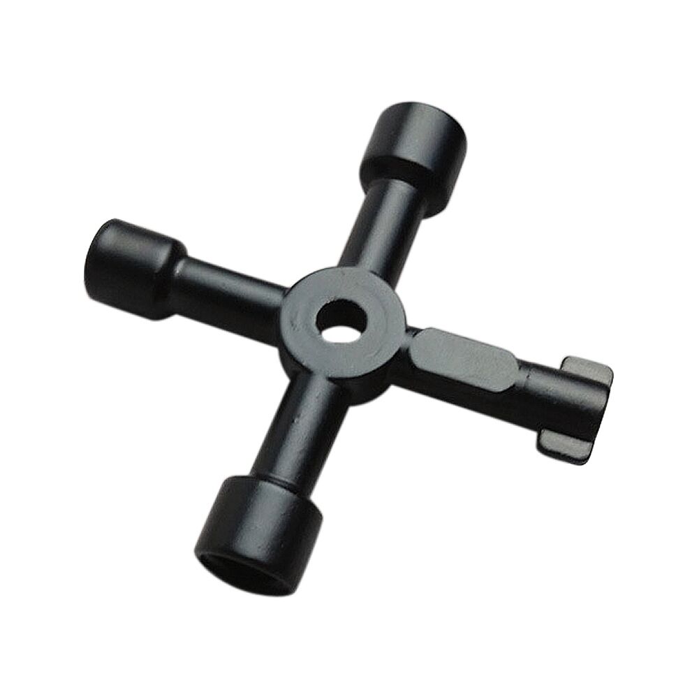 4 Way Black Utility Multi Cross wrench For Gas Electric Cupboard Meter Box Tools