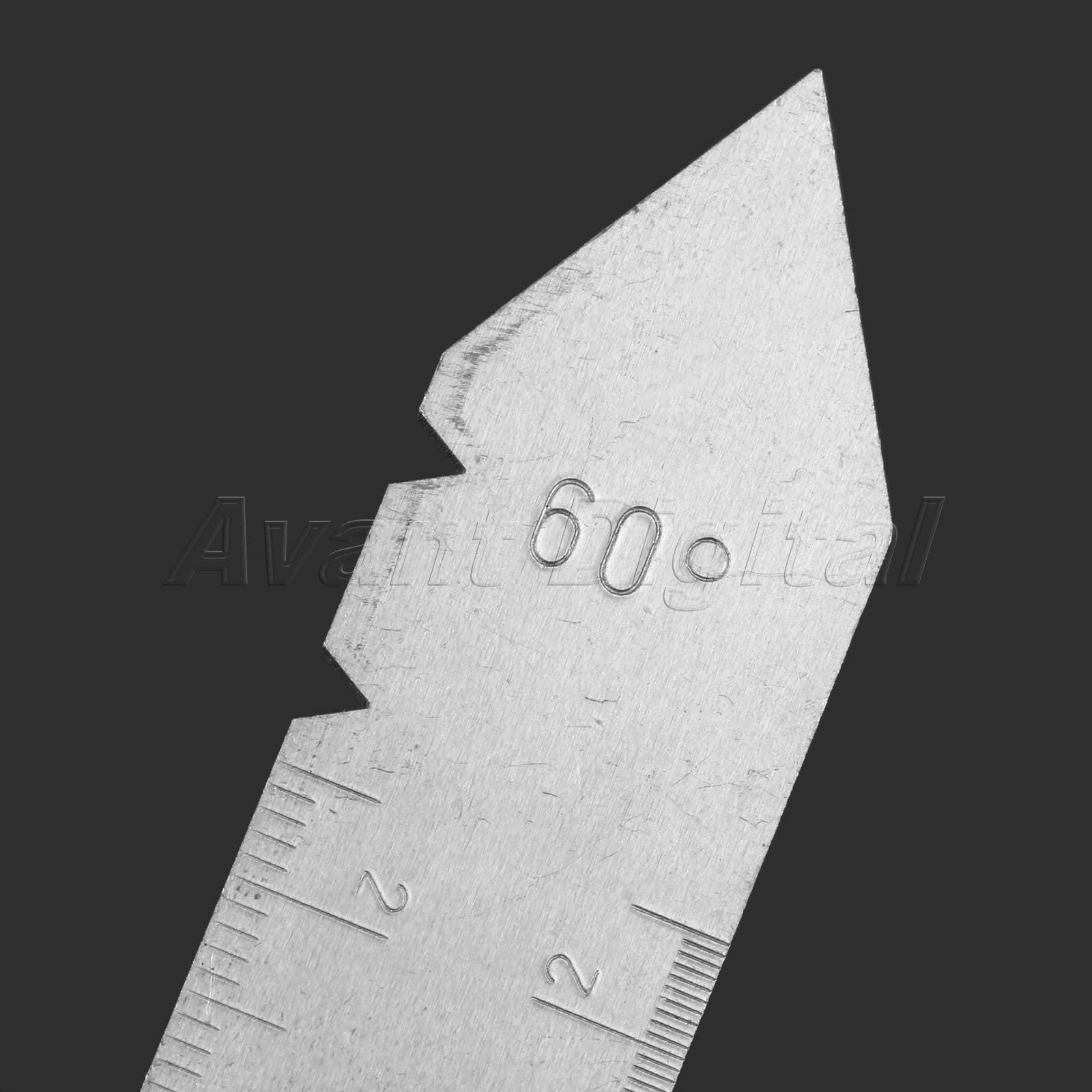 Metric 60 Degree Centering Gauge Thread Pitch Angle Testing Measuring Hand Tool