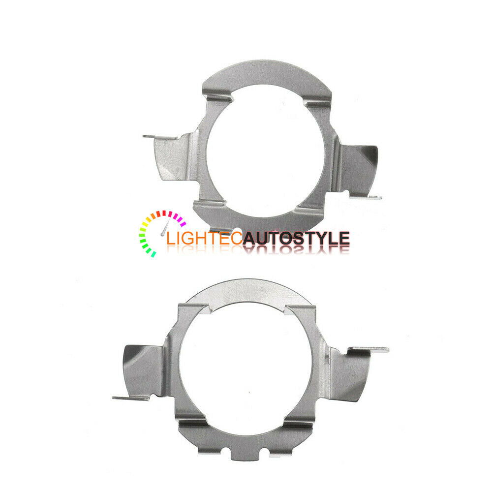 2 H7 LED ADAPTER HOLDER RETAINER HEADLIGHT BULB MERCEDES FORD AUDI VW TWIST CLIP