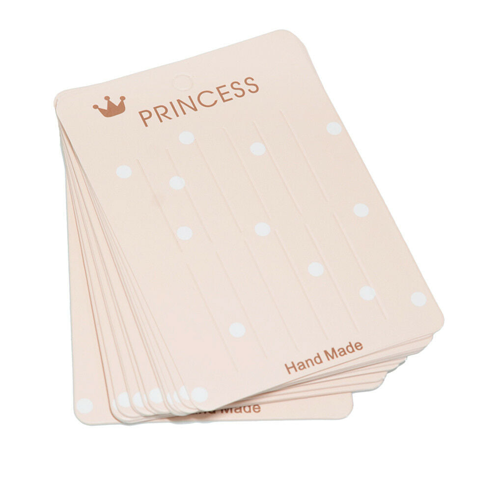 40pcs Fashion Hair Clips Hair Bow Jewelry Display Packaging Cards Rectangle