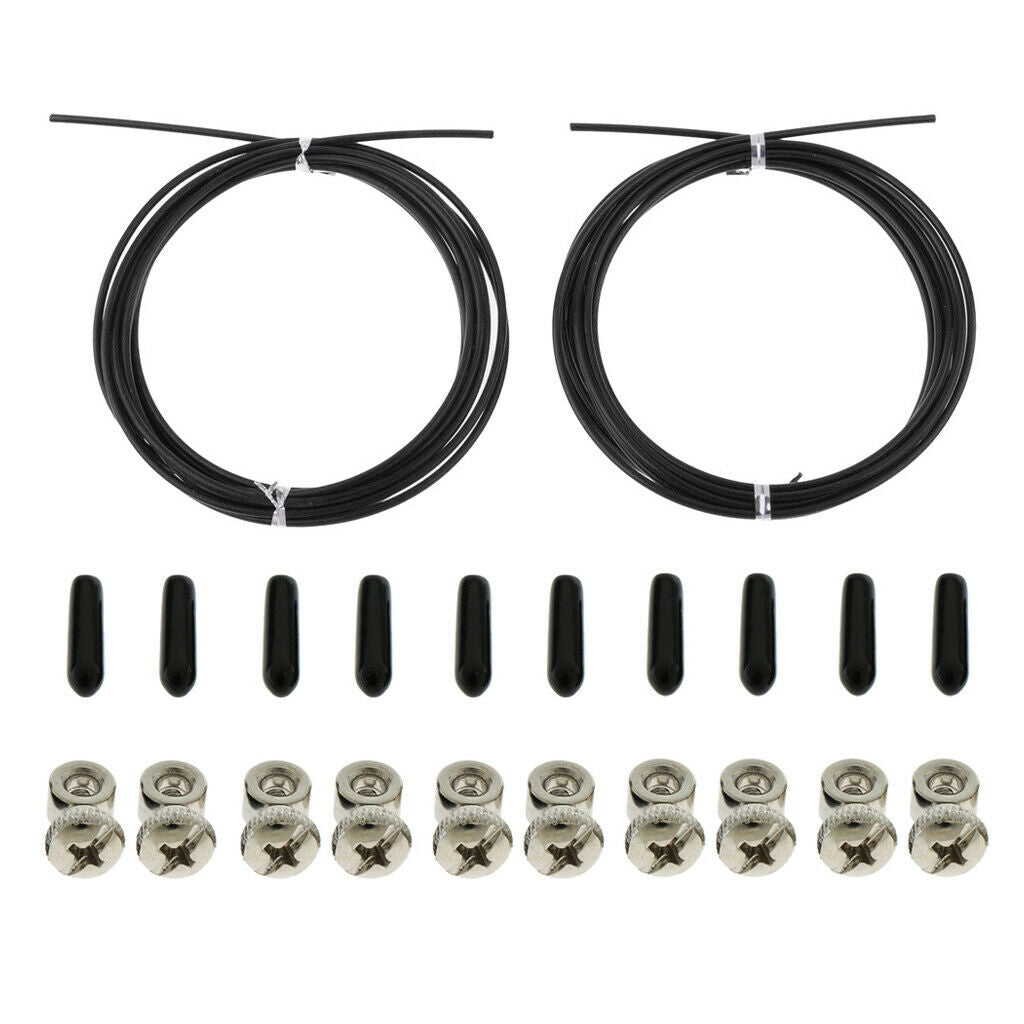 Replacement Jump Rope Cord Speed Rope Cable & Screws   Collar Ends Black
