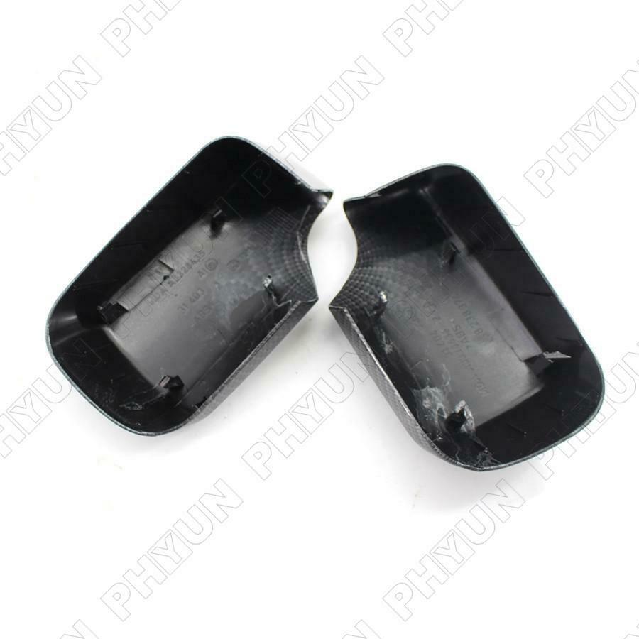2x Car Door Mirror Cover Cap Carbon Fiber Style For BMW E46 3 Series 1998-2005
