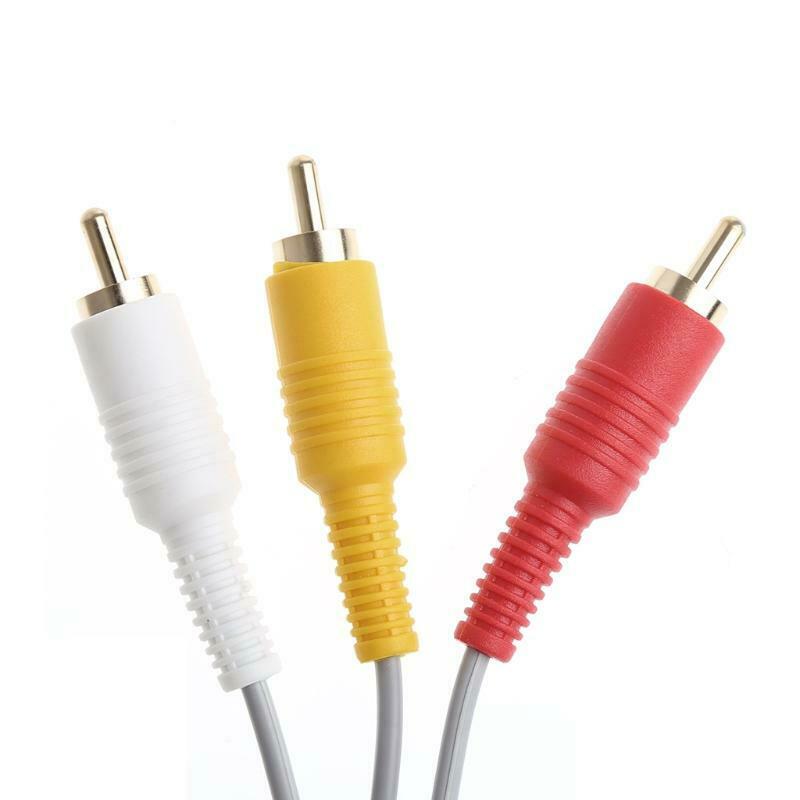 Audio Video AV Stereo 3 RCA Composite Cable 1.8M For Wii Game Console