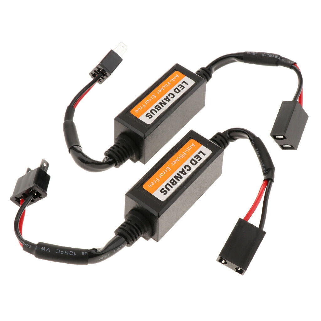 2x H7 Headlight Canbus Warning Error Free Load Resistor Canceller Decoder