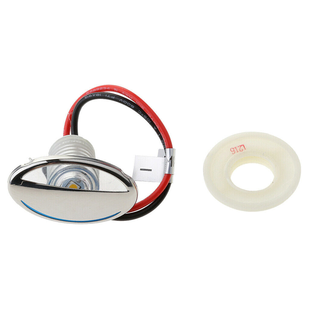 2x 12V Home Boat Yacht RV Amber LED Stainless Steel Recessed Downlight
