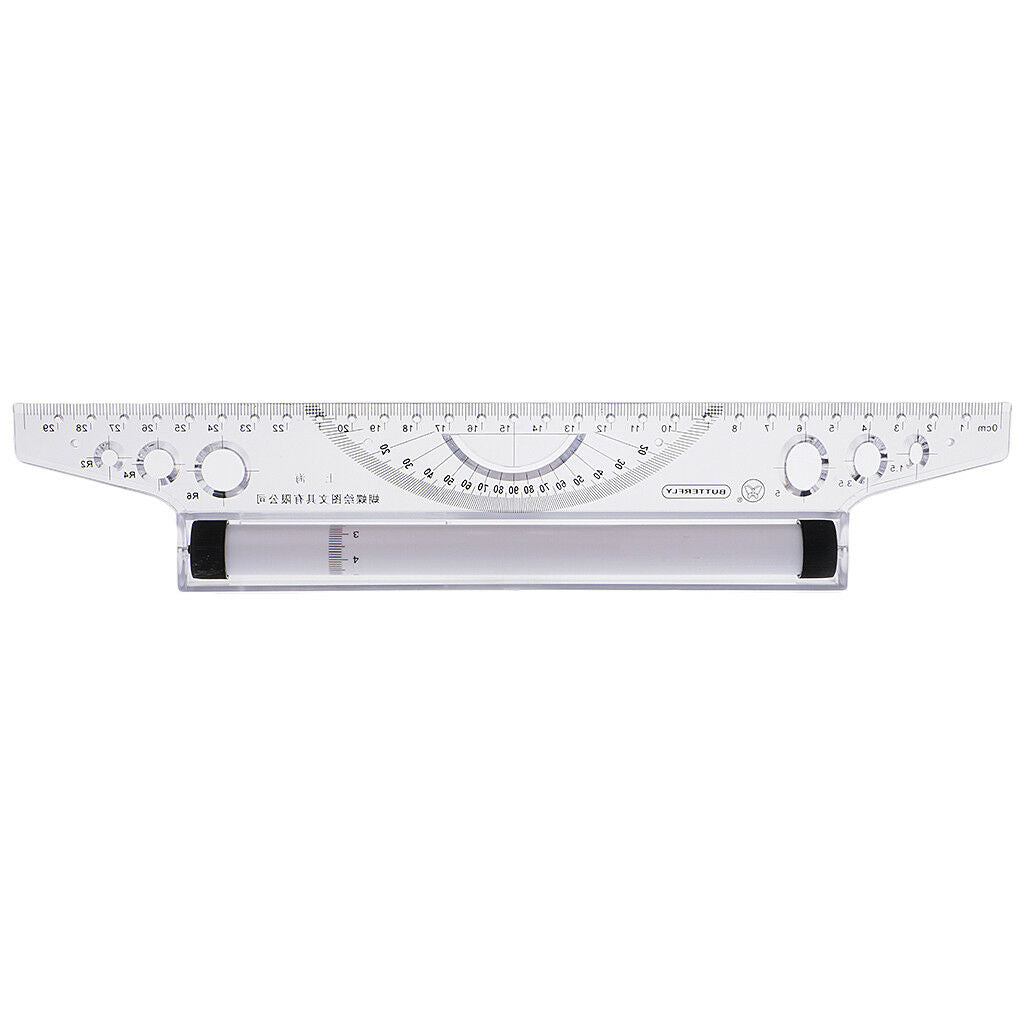 30cm/12 inch Rolling Parallel Ruler for Drawing Circles Lines Lines Charts
