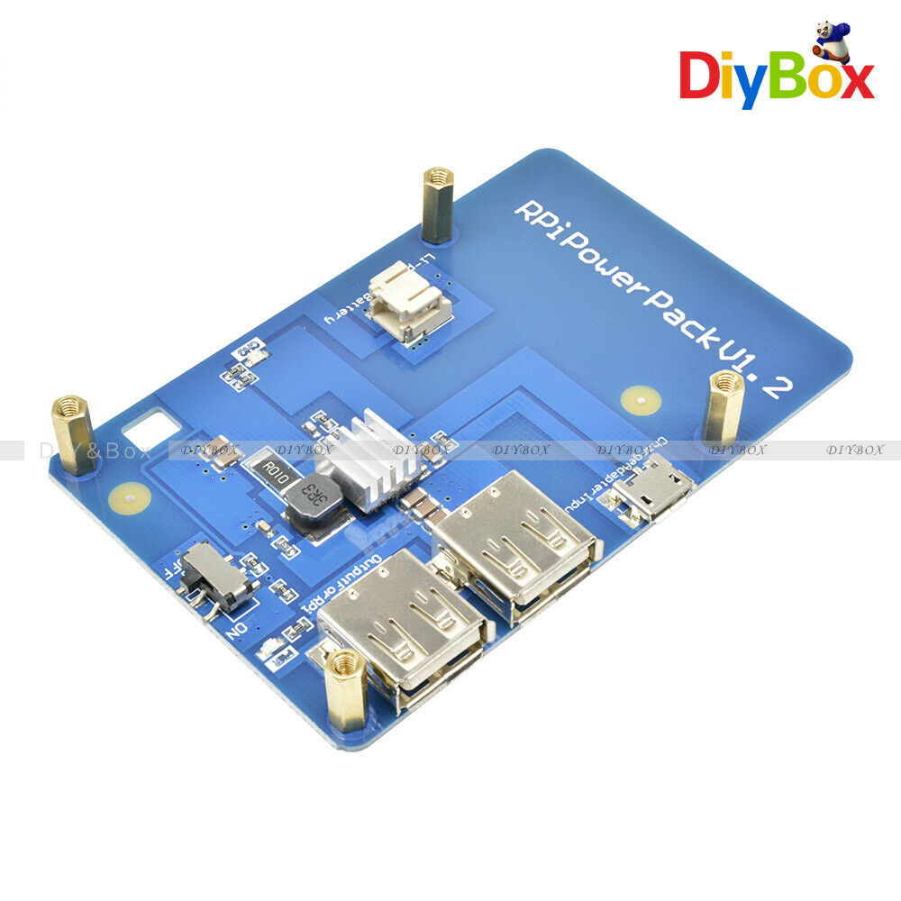 Lithium Battery PowerPack Expansion Board with Dual USB Output for Raspberry Pi3