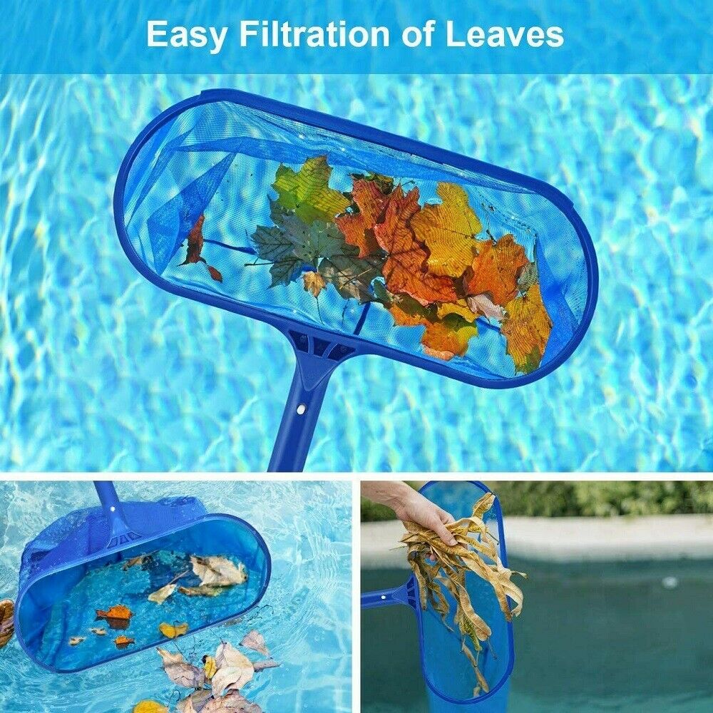 New Heavy Deep Leaf Net Swimming Pool Rake Spas Skimmer Koi Pond Cleaning