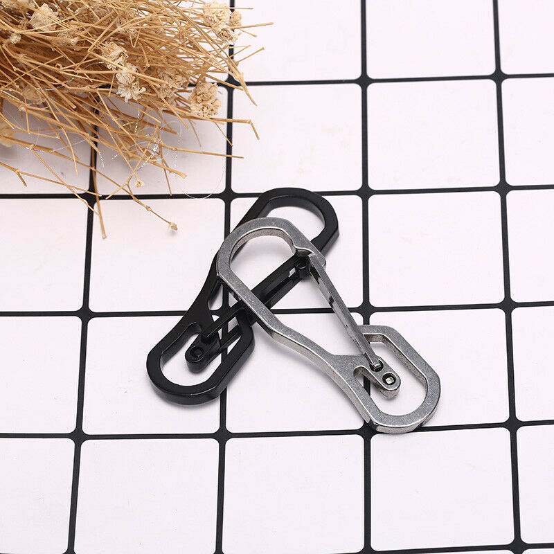 Stainless Steel Climbing Carabiner Key Chain Clip Hook Buckle Keychain Outdoo NC
