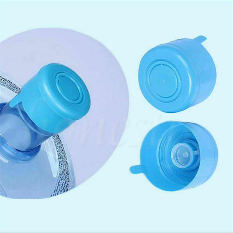 2PCS 3&5 Gallon Replacement Water Bottle Snap On Cap Anti Splash Peel 55mm