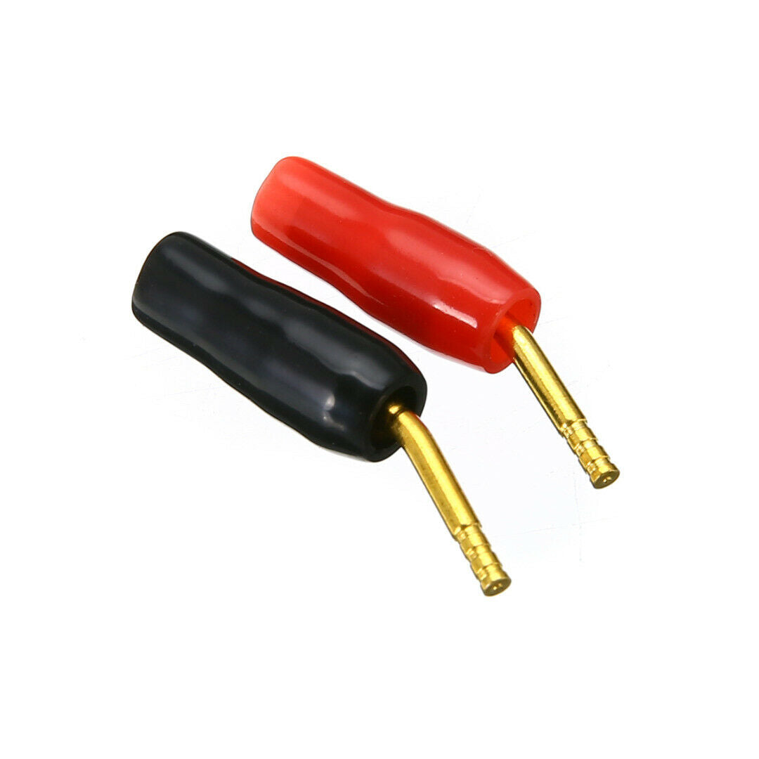 10pcs Banana Wire Pin Plug Speaker Connectors Screw Lock 2mm For Wire Cable Hifi
