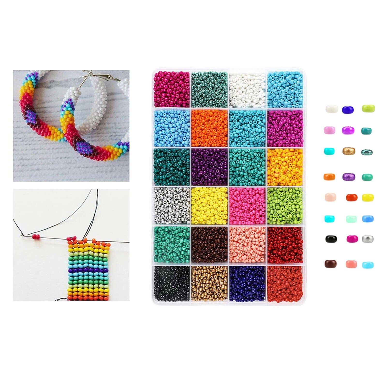 Glass Beads Loose Jewelry Making Charms Beads for Bracelet Beading DIY Craft