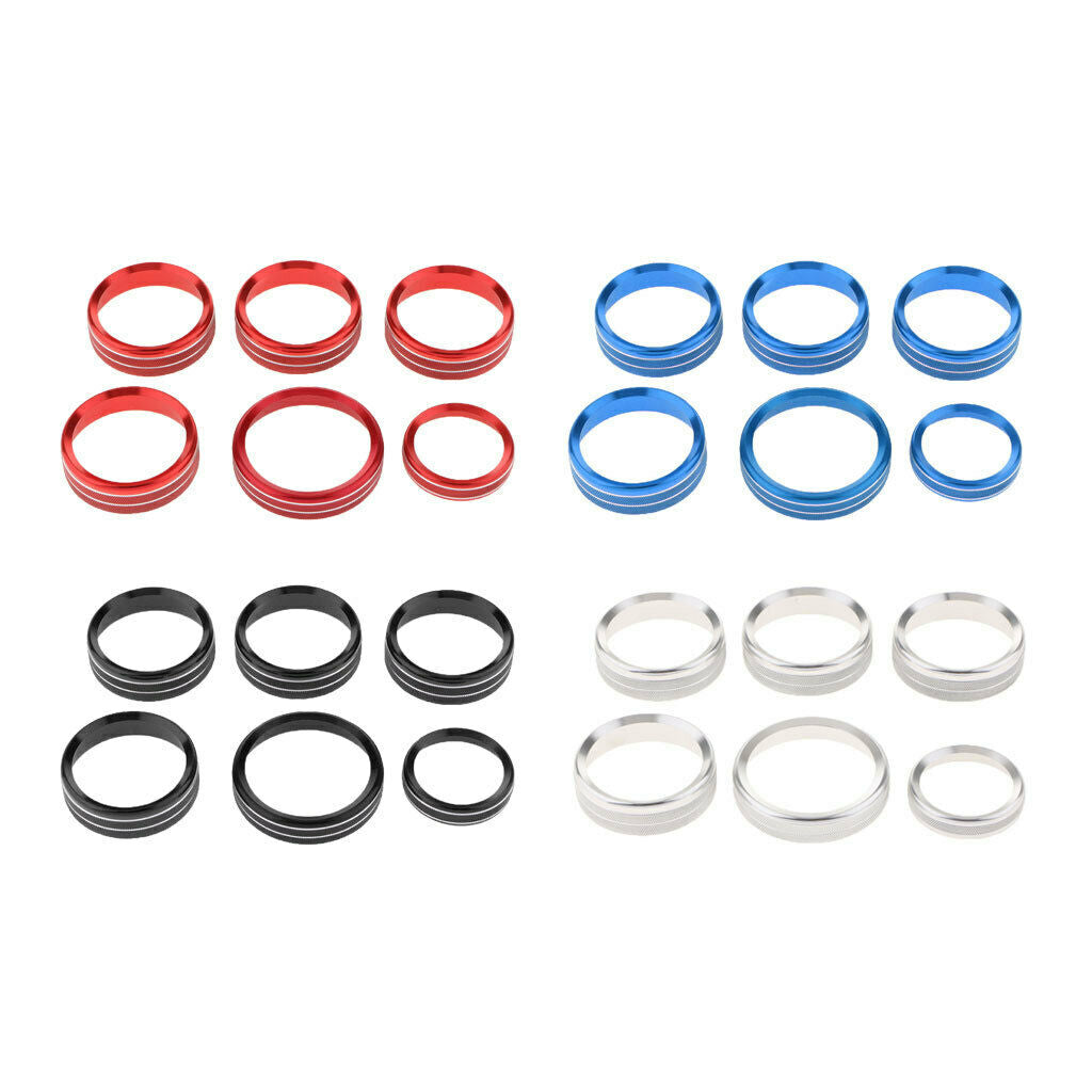Car Interior Accessories Air Conditioner Audio Switch Decorative Ring Button