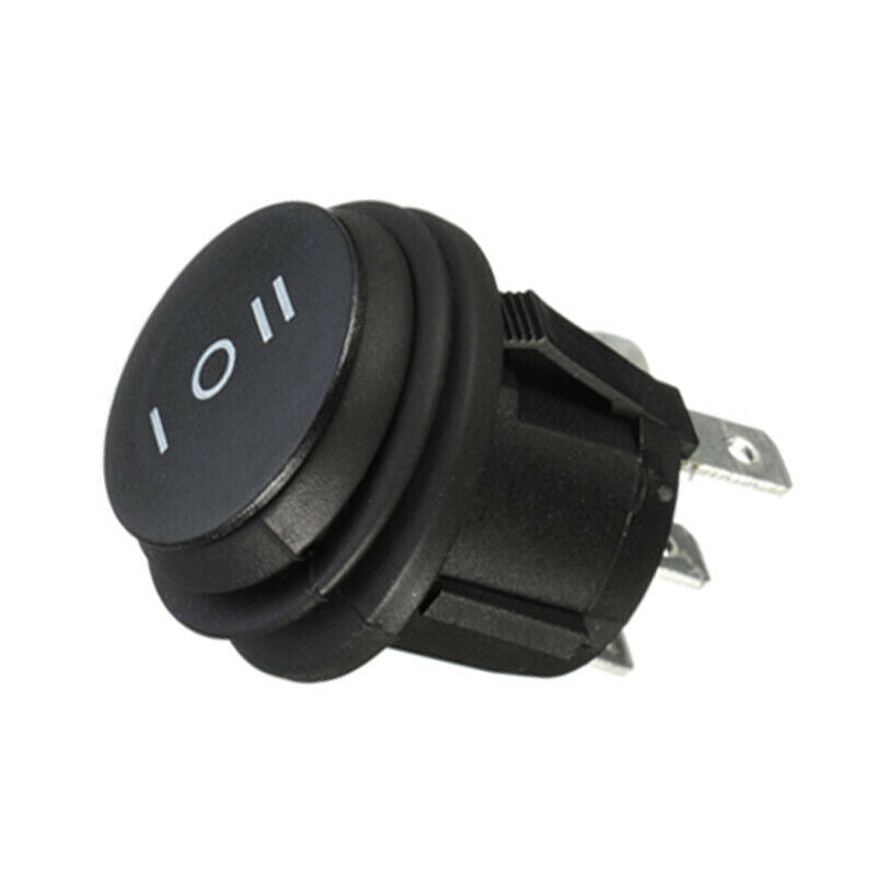5x ON/OFF/ON 3Position Car Boat 3Pin Round Rocker Switch SPDT 6A/250V 10A/125VAC