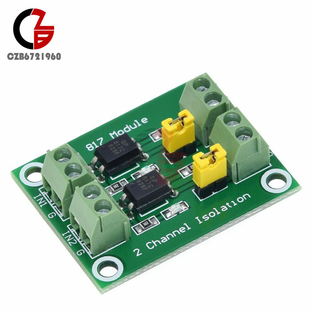 PC817 Dual Channel Optocoupler Isolation Board Voltage Converter Adapter Module
