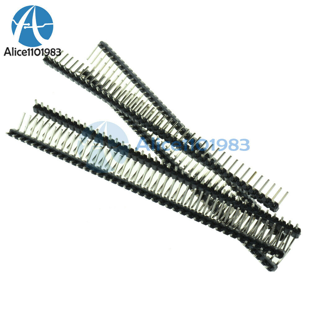 5PCS 40Pin 2.54mm Single Row Right Angle Pin Header Strip For Arduino Kit