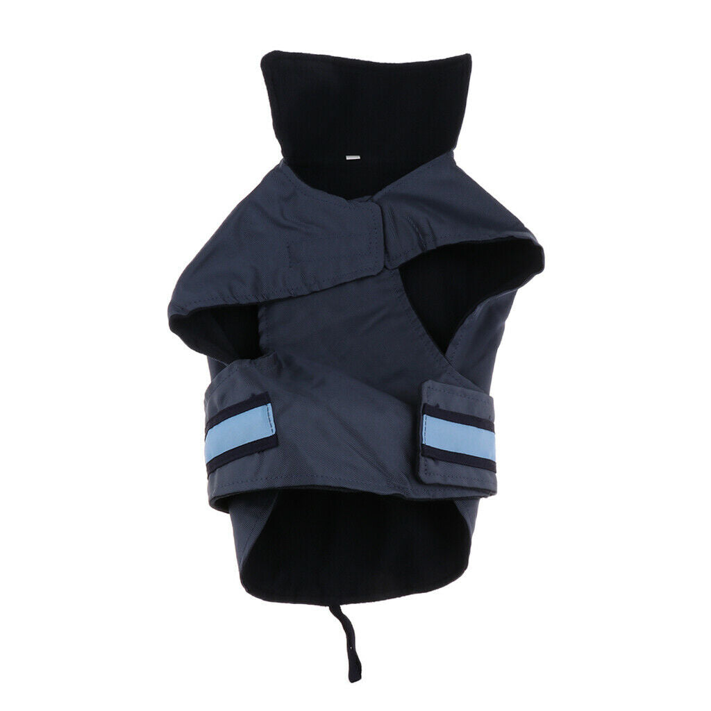 Pet Dog Waterproof Clothes with LED Luminous Strip Reflective Coat Blue S