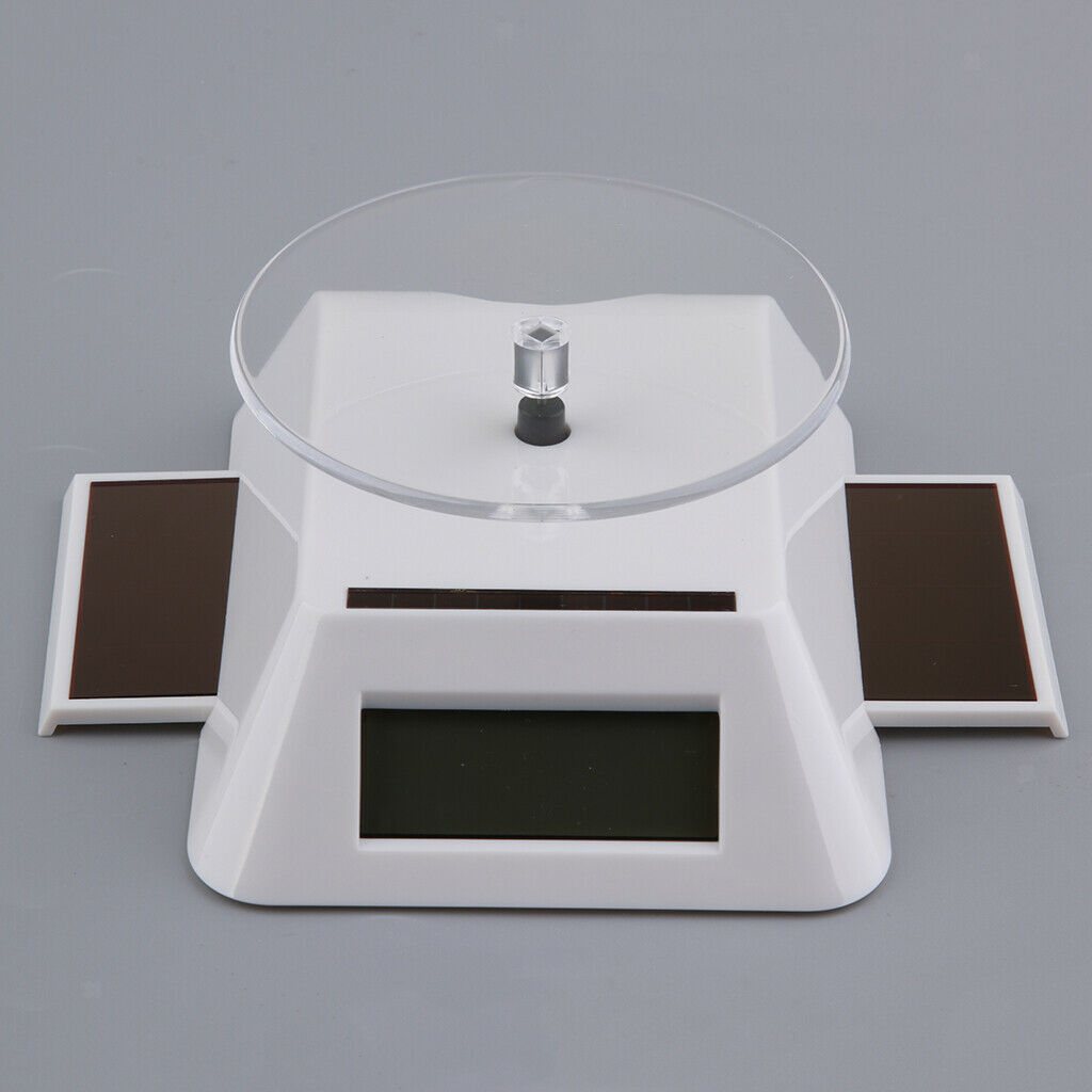 Solar Powered Display Stand A White Turntable