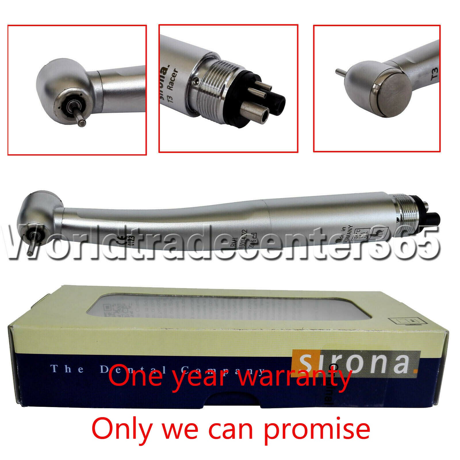 Sirona T3 Racer Style Dental High Speed Handpiece triple water Midwest 4 Holes