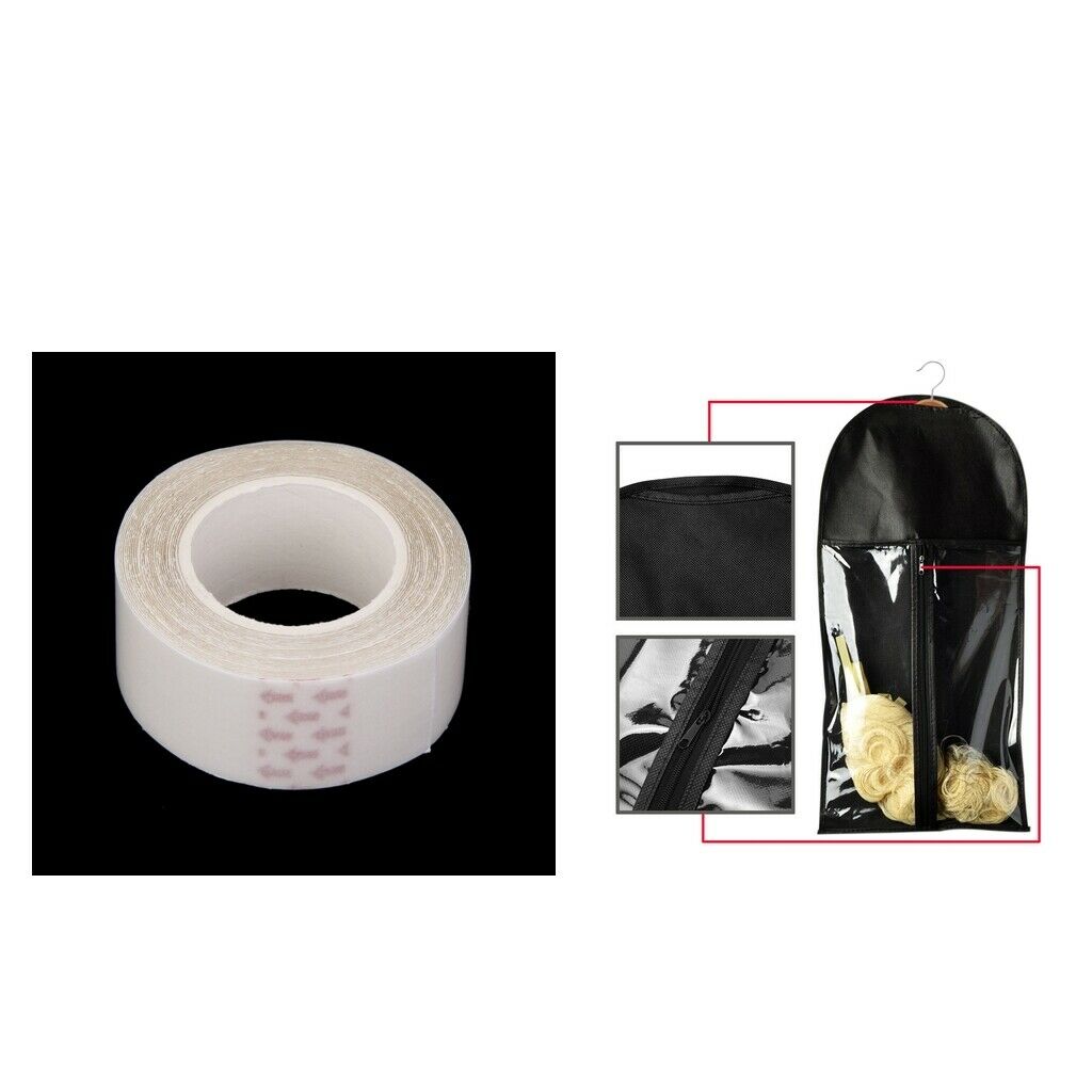 Portable Wig Bag Protector w/  Double Sided Wig Tape Adhesive 300cmx2cm