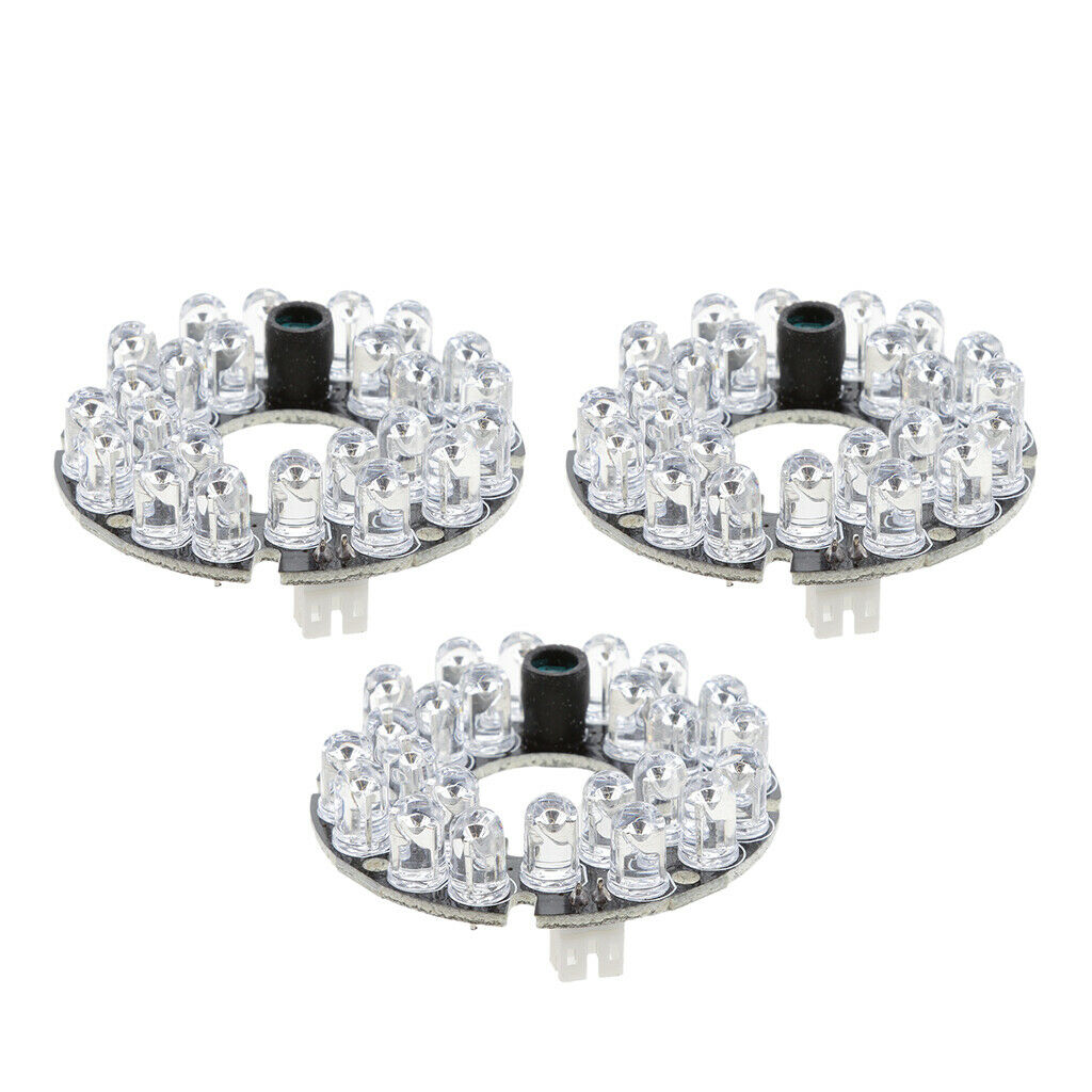 3x DC 12V 24 Infrared IR LED Illuminated Lamp Board Module for Camera DVR
