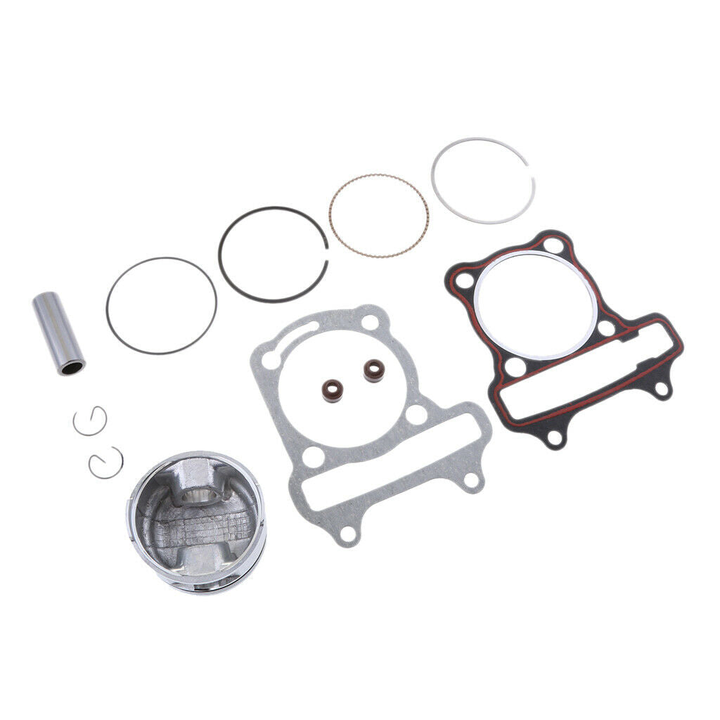 For 4 Stroke Motorcycle Scooter Complete Cylinder Piston Rings Pin Gaskets