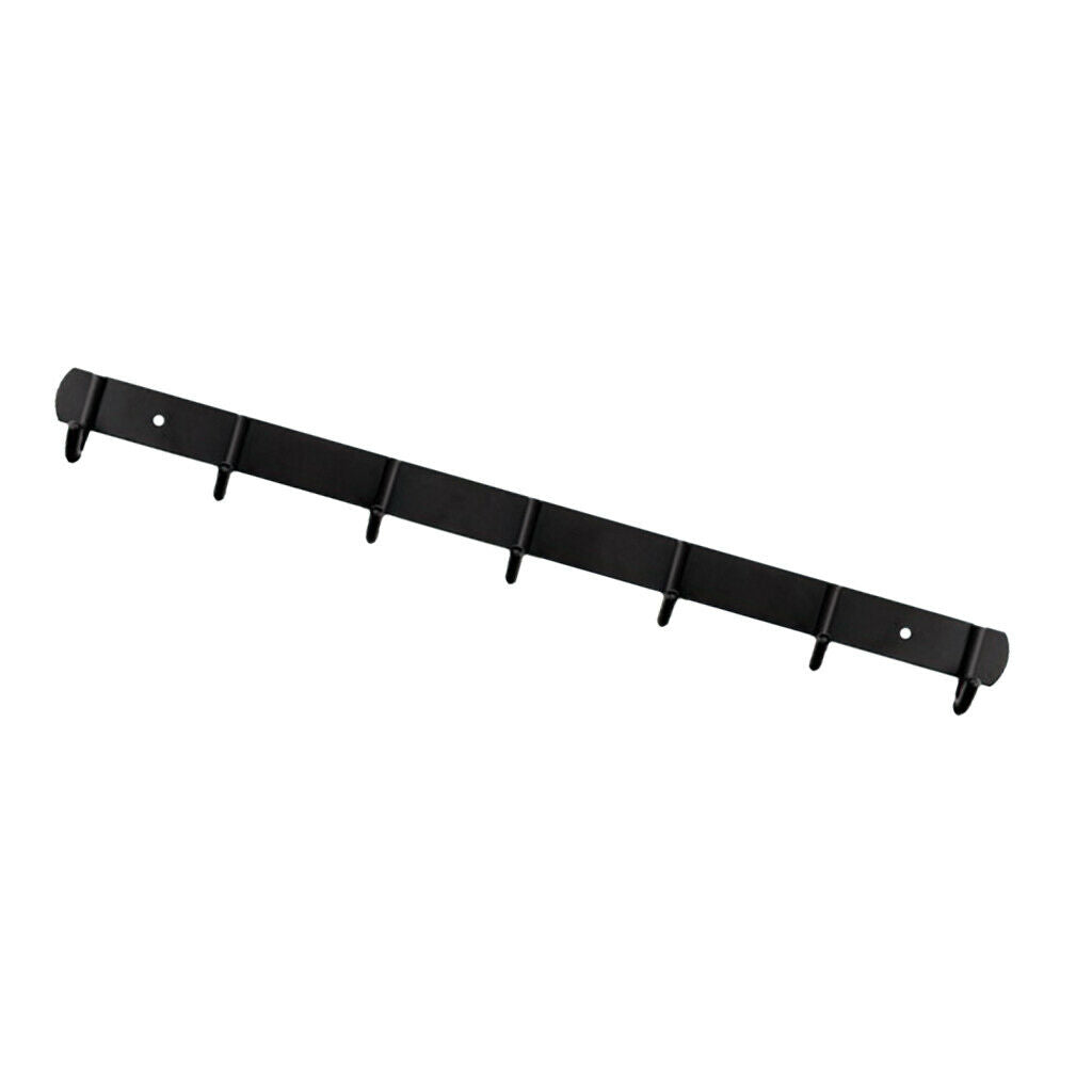 Stainless Steel Hooks Wall Mounted Coat Rack Organizer Hook Rail 7 Hooks